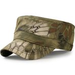 QOHNK Erkekler için düz üst şapka Unisex Cadet ordu kap düz üst Harbiyeli kapaklar ayarlanabilir Snapback açık eğlence kamuflaj şapka nefes örgü, type2 02, One Size-L
