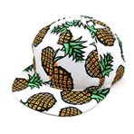 QOHNK Güneş Şapkası Sıcak Retro Beyzbol Şapkası Dar Kesim Şapka Erkek Kemik Kadın Günlük Siyah Kep Ananas Üniseks, Sarı, Tek boyut