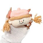 QoKcoahn AirPods 2. 1. Nesil Kılıf için Sevimli Karikatür Peluş Kılıf, 3D Kawaii Kabarık Örgü Kız Yumuşak Silikon Kapak Anahtarlıklı Havalı Komik Erkek Kız Kadınlar AirPods 1&2 için