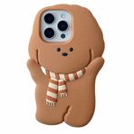 QoKcoahn iPhone 14 Pro Max için Kılıf, Komik 3D Karikatür Kahverengi Eşarp Oyuncak Köpek Kılıfları Sevimli Kawaii Telefon Kılıfları Yumuşak Silikon Darbeye Dayanıklı Koruyucu Kılıf Kadın Kız iPhone 14