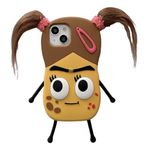 QoKcoahn iPhone 14 Pro Max için Kılıf, Sevimli 3D Kawaii Telefon Kılıfları Komik Örgülü Çirkin Kız Karikatür Kapak Anahtarlıklı Yumuşak Silikon Jel Damla Koruma Kılıfı Kadın Kız iPhone 14 Pro Max için