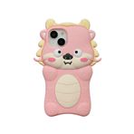 QoKcoahn iPhone 15 Pro Max için Kılıf, Kawaii Telefon Kılıfları 3D Karikatür Kılıflar Sevimli Komik Pembe Ejderha Yumuşak Silikon Kauçuk Darbeye Dayanıklı Koruyucu Kılıf Kadın Kız iPhone 15 Pro Max