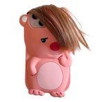 QoKcoahn iPhone 15 Pro Max için Kılıf, Sevimli 3D Kawaii Telefon Kılıfları Komik Çirkin Kunduz Karikatür Kapak Anahtarlıklı Yumuşak Silikon Jel Damla Koruma Kılıfı Kadın Kız iPhone 15 Pro Max için
