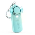 Qoosea Kişisel alarm, cep alarmı, 130 dB acil durum güvenlik sesi, kişisel güvenlik alarmı, LED ışıklı anahtarlık, polis onaylı alarm, çocuklar, kadınlar, yaşlılar için (mavi)