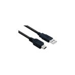 Qpars 151 Ps3 Kol Şarj Kablosu 1.5 Metre Mini USB 5 Pin Siyah Bağlantı ile Uyumlu