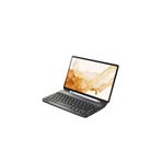 Qpen Samsung Galaxy X800 Tab S8 Plus ile Uyumlu 12.4 inç Klavyeli Tablet Kılıf Siyah