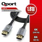 Qport Q-DP14 1,8m Displayport 1,4V Kablo