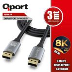 Qport Q-DP34 3 mt Display Port Kablo