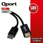 Qport Q-DPH DisplayPort - HDMI Çevirici Kablo 1.8 m
