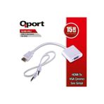 Qport Q-Hd-Vgj Hdmi To Vga Cevirici + Ses Girisli (Hdmi+ Vga-)