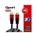 Qport Q-Hdmı151 1.5M 2.0V 4K Altın Uçlu Örgülü Kablo