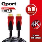 Qport Q-HDMI153 15 mt 2.0 Versiyon 4K 60 HZ HDMI Kablo