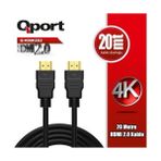 Qport Q-HDMI202 20M HDMI Altın Uçlu 2.0V 4K Kablo
