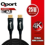 Qport Q-HDMI253 25 mt 2.0 Versiyon 4K 60 HZ Yönlü HDMI Kablo