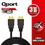 Qport Q-HDMI32 3 mt 2.0 HDMI Kablo