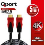 Qport Q-HDMI53 5 mt 2.0 Versiyon 4K 60 HZ HDMI Kablo
