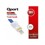 Qport Q-J600Y Cat6 50 Adet EZ-RJ45 Yeni Nesil Konnektör