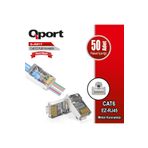 Qport Q-J601y Cat6 50 Lik Paket Ez-Rj45 Metal Yeni Nesil Konnektör
