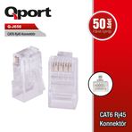 Qport Q-J650 50'li Paket CAT6 RJ-45 Konnektör