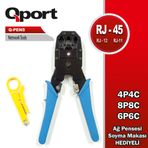 Qport Q-PEN5 RJ45/RJ11/RJ12 Kablo Sıyırıcı ve Kablo Sıkma Pensesi