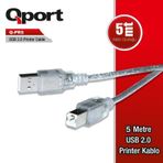 Qport Q-Pr5 5 0M Usb 2.0 Yazici Kablosu