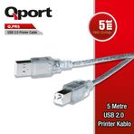 Qport Q-PR5 USB 2.0 Yazıcı Kablosu 5 m