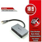 Qport Q-Thv2 Type-C=>hdmi+Vga Çevirici