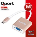 Qport Q-TV Type-C M TO VGA F 1920x1080P 60Hz Çevirici Adaptör