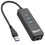 Qport Q-U3G 3xUSB 3.0 Çoklayıcı + Gigabit Ethernet Adaptör