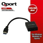 Qport Q-UHD 1x3x20 cm USB 3.0 to HDMI Çevirici