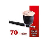 Qport Yüksek Bakır Utp 23Awg 0.58 MM Dış Ortam Cat6 Outdoor Kablo 70 Metre