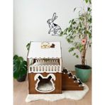 Qpr Design, Ahşap Tavşan Evi, Iki Katlı Tavşan Kalesi, Tavşan Mobilyaları, Modern Tavşan Mobilyası, Ahşap Evcil Hayvan Evi Ekstra Büyük Tavşan Evi, Tavşan Yatağı - Medium