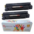 QPrint Hp Çipli CE285A 85A 2'li Ekonomik Paket Garantili Uyumlu Toner Laserjet P1102-P1104 Muadil Toner - Siyah - Standart
