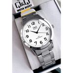 Q&Q Orijinal Quartz Erkek Kol Saati Gümüş Renk Çelik Kordon 3 ATM Su Geçirmez QQE2001C4