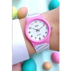 Q&Q Silikon Kayışlı 10 ATM Su Geçirmez Pembe Kız Çocuk Kol Saati