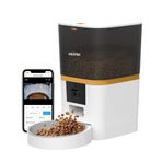 QQ009 Görüşlü 1080P FHD kameralı, Akıllı Otomatik Mama Kabı, Tuya App-Wifi Uzaktan Kontrol, Sesle Çağırma, 2.4Ghz-5Ghz, 6Lt hazne, Metal Kase ()