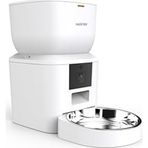 QQ025 Kameralı Akıllı Kedi Köpek Otomatik Mama Kabı,480P Gece Görüşlü, Wifi 2.4Ghz, 4 Lt, Metal Kase