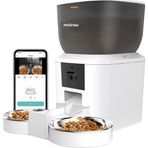 QQ029-DUAL Kameralı 1080P Gece Görüş, Akıllı Otomatik Kedi Mama Kabı, 2.4ghz/5ghz, 4lt, Metal Kase