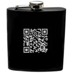 Qr Kodlu Gizli Mesajlı Siyah Renkli Paslanmaz Çelik Matara 6 Oz