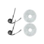 Qrevo Curv,Qrevo Curv X,Qrevo Curv 2 PRO,Qrevo C,Qrevo EDGE Roborock ile Uyumlu Robot Süpürge 2 Adet Mop Paspas Bez,2 Adet Yan Fırça Yedek Parça Seti-4 Parça