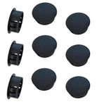 Qrity 10 Adet Plastik Delik Tapaları, 30 mm Yuvarlak Düğme Fişler, Geçmeli Tip Vidalı Kapak, Mobilya Delik Tapaları, Delme Kapağı Kapakları Vidalı Delik Tapaları Siyah Dolap Masa Masa Sandalye Dolap