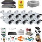 QROMAX 10 KAMERALI SET - 5 Mp 1940P Sensör 6 Megapiksel Sony Lens Metal Kasa Ip Güvenlik Kamerası Seti