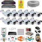 QROMAX 12 KAMERALI SET - 5 Mp 1940P Sensör 6 Megapiksel Sony Lens Metal Kasa Ip Güvenlik Kamerası Seti