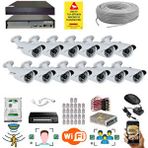 QROMAX 13 KAMERALI SET - 5 Mp 1940P Sensör 6 Megapiksel Sony Lens Metal Kasa Ip Güvenlik Kamerası Seti