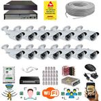 QROMAX 14 KAMERALI SET - 5 Mp 1940P Sensör 6 Megapiksel Sony Lens Metal Kasa Ip Güvenlik Kamerası Seti