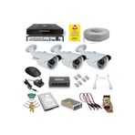 QROMAX 3 Kameralı Set - 5 Mp 1940p Sensör 6 Megapiksel Sony Lens Metal Kasa Ip Güvenlik Kamerası Seti