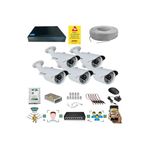 qromax 5 Kameralı 5 Mp 1940P Sensör 6 Megapiksel Sony Lens Metal Kasa Ip Güvenlik Kamerası Seti