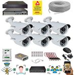 QROMAX 6 KAMERALI SET - 5 Mp 1940P Sensör 6 Megapiksel Sony Lens Metal Kasa Ip Güvenlik Kamerası Seti