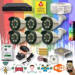 Qromax 6 Kameralı Set - Yapay Zeka Özellikli Gece Renkli Gösteren 8 Warm Ledli TurboHD Güvenlik Kamerası Seti 3908W-108