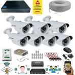 qromax 7 Kameralı 5 Mp 1940P Sensör 6 Megapiksel Sony Lens Metal Kasa Ip Güvenlik Kamerası Seti